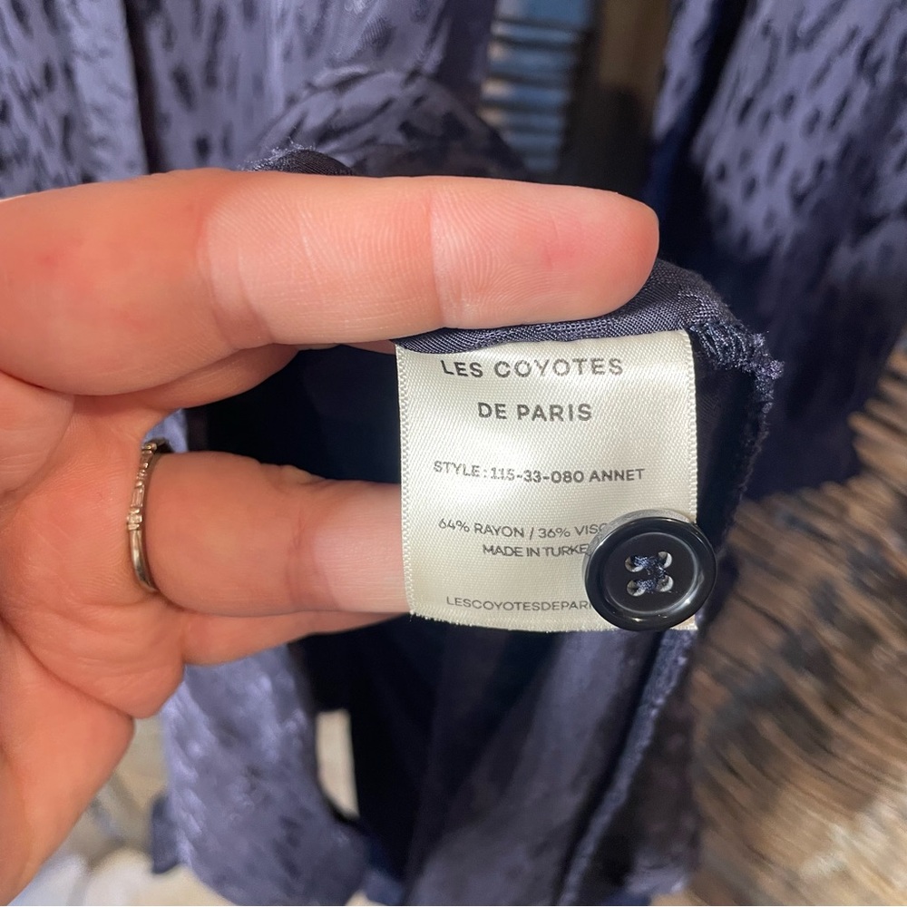 Satin Ruffle Mini Button Down Dress - size Small - Picture 11 of 12